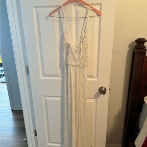 White Adrienne Papell evening gown